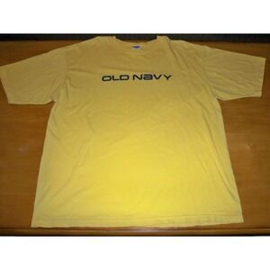Old Navy‎ Brand Yellow Unisex T-Shirt Size Large Thin